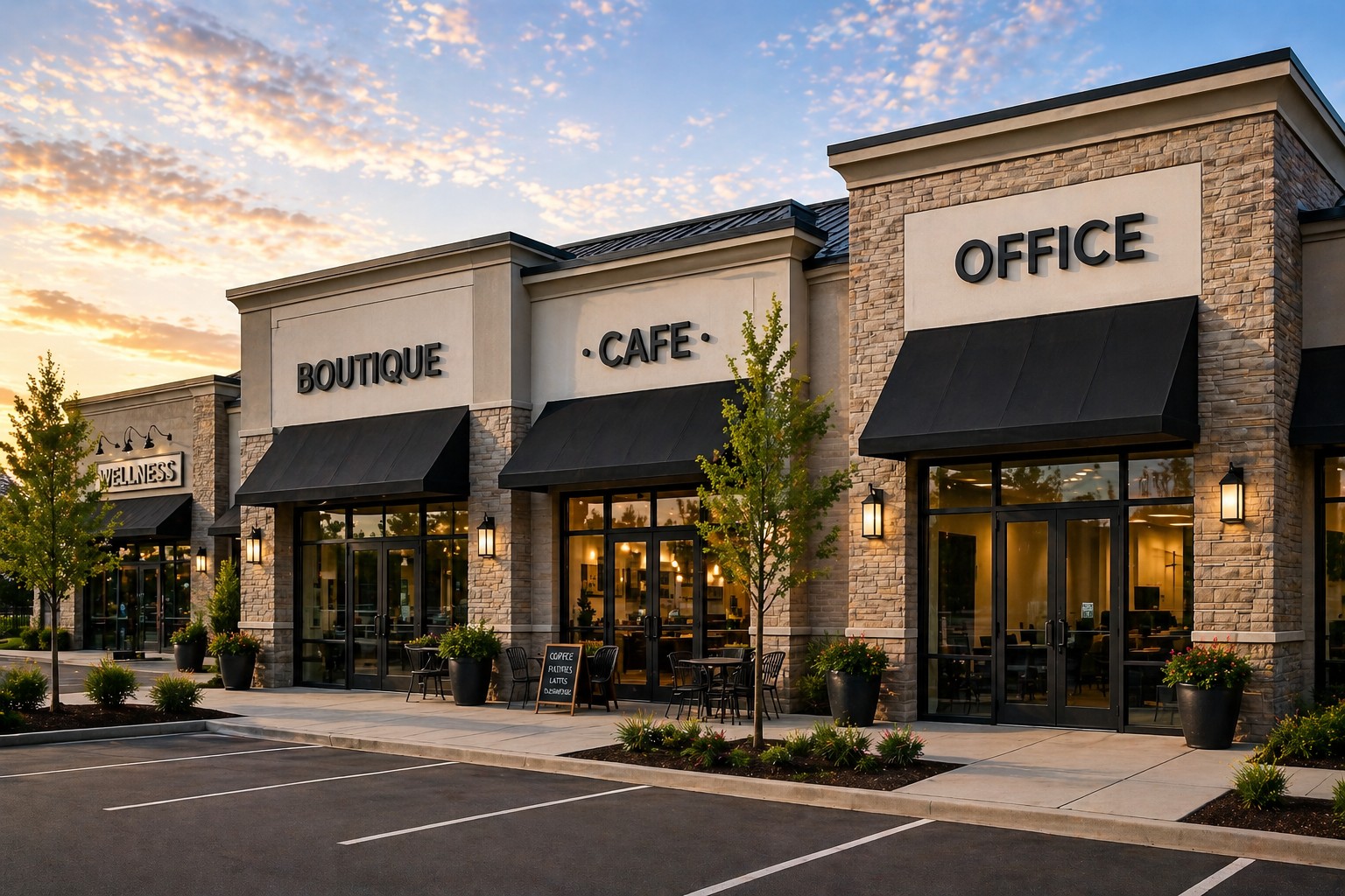 Small commercial property exterior