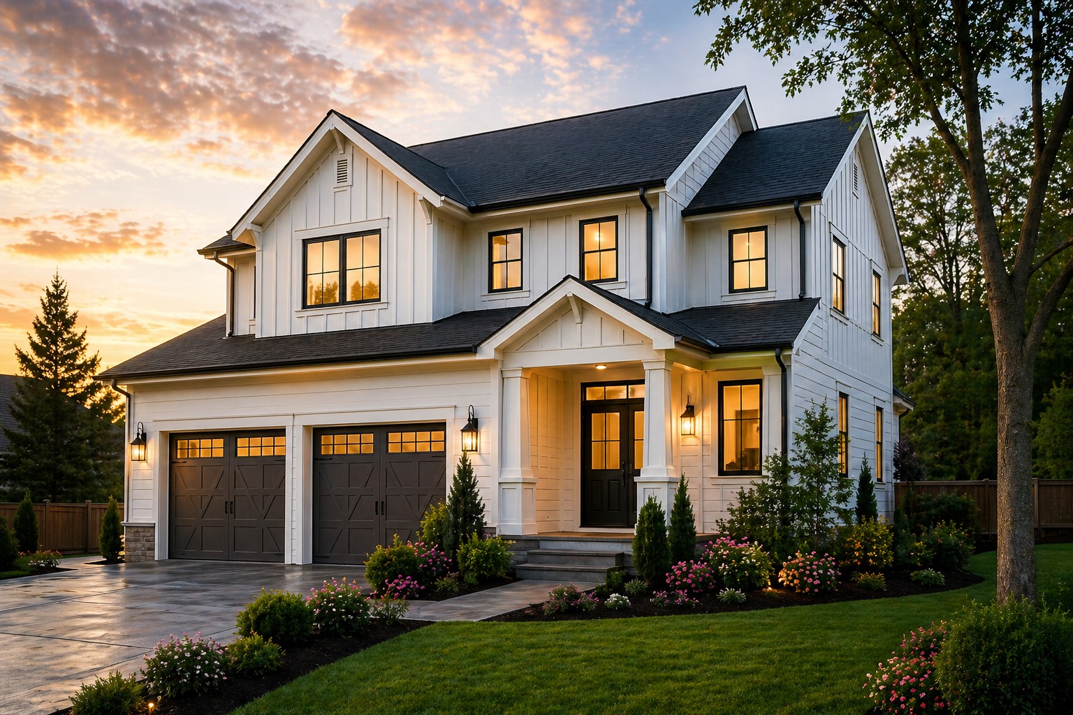Upscale single-family home exterior